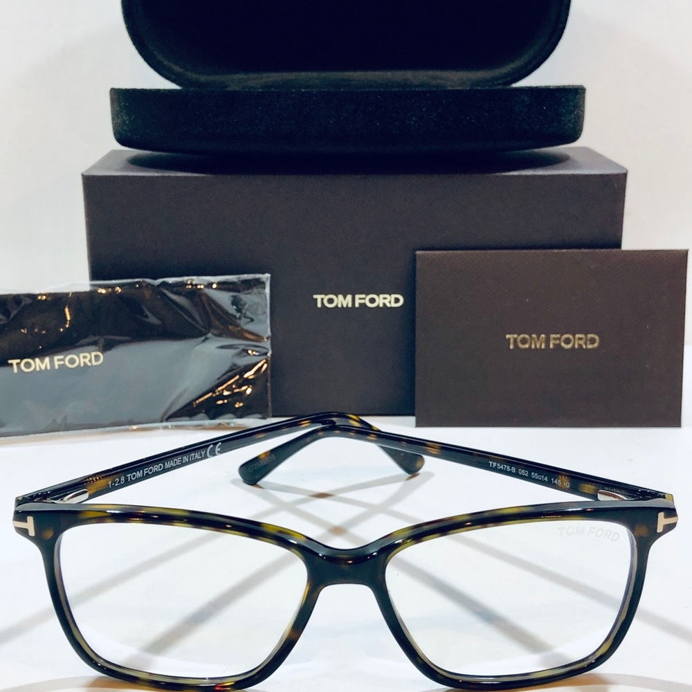 Tom Ford Men's Eyeglasses Dark Havana Brown New 55